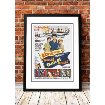 Elvis 'Girls, Girls, Girls' Framed Movie Poster! - Framed A3