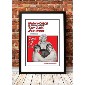 Marilyn Monroe ‘Some Like It Hot’ Framed Movie Poster! - Framed A4