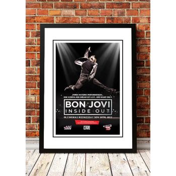 Bon Jovi ‘Inside Out’ Movie Poster 2012 - Framed A4