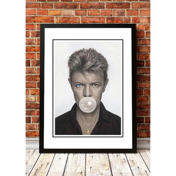 David Bowie ‘Bubblegum’ Pop Art Poster - Framed A4