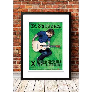 Ed Sheeran ‘Toyota Stadium’ Dallas, USA Concert Poster 2018 - Framed A2