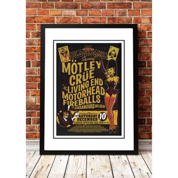 Motley Crue 'Blackjack’ Perth, Australia Concert Poster 2005 - Framed A4