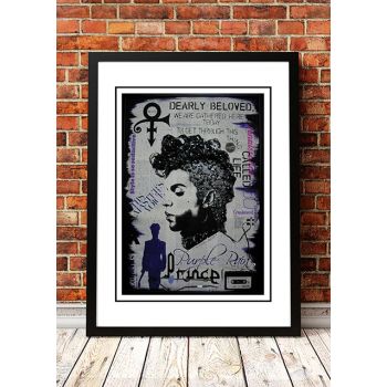 Prince 'Pop Art' Poster - Framed A3