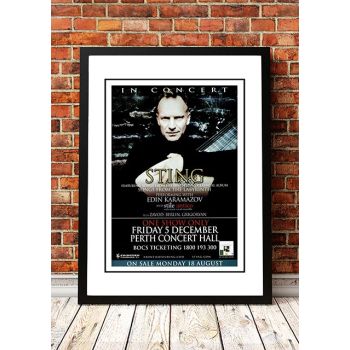 Sting ‘Songs from the Labyrinth’ Perth, Australia Concert Poster 2008 - Framed A2