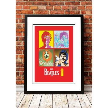 The Beatles ‘1’ In Store Promotional Poster 2000 - Framed A3
