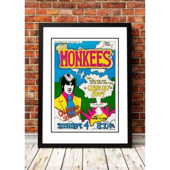 The Monkees ‘California State Fair’ Sacramento, USA Concert Poster 1969 - Framed A4