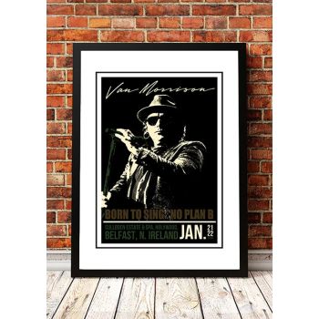 Van Morrison ‘Holywood’ Belfast, UK Concert Poster 2014 - Framed A4