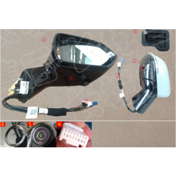 Black 10 +1 Wire RH 2022 and before Great Wall Haval H6 Edition Electric Folding Steering Car Rearview Assembly Exterior Mirrors