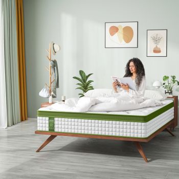 BedStory Queen 30cm Hybrid Mattress Cooling Gel Memory Foam 5 Zone Pocket Spring Bed Temperature Regulating