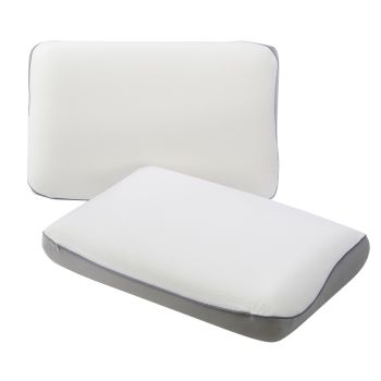 RoomSense Cooling Memory Foam Pillows Queen Size 1 Pack, Dual-Sided Bed Pillows for Hot Sleepers, 55D Solid Core Side Sleeper Pillow for Neck Support, Washable, 65x40x14cm