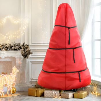 Jingle Jollys Christmas Tree Storage Bag Fits Up to 8ft Tree Xmas Bag Zipper Red