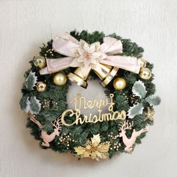  Jingle Jollys Christmas Wreath 60CM Garland Flowers Baubles Party Decorations