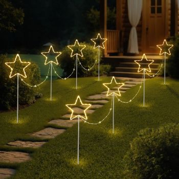 Jingle Jollys 4 PCS Christmas Lights Path Ground Light Garden Decorations 144 LED