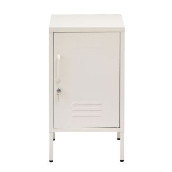 ArtissIn Bedside Table Metal Cabinet - MINI White