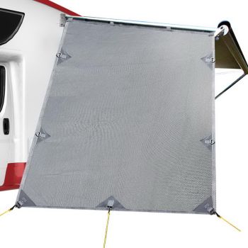 Caravan Privacy Screen Roll Out Awning 1.95 x 2.2M Sun Shade End Wall Side Grey