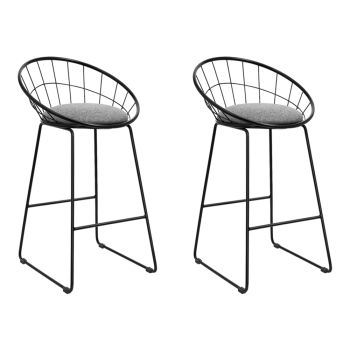 Artiss 2x Bar Stools Padded Seat Metal