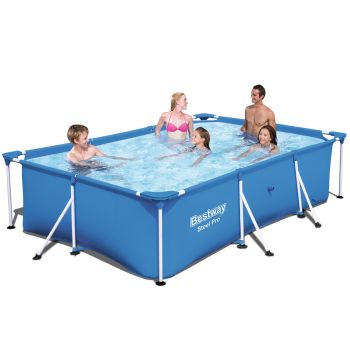 Bestway Swimming Pool 300x201x66cm Steel Frame Above Ground Pools 3300L