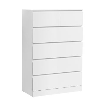 Artiss 6 Chest of Drawers - PEPE White