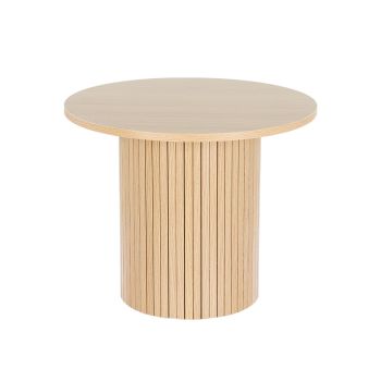 Artiss Coffee Table Round Side Table Fluted Base PIIA