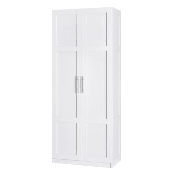 Artiss 2 Door Clothes Wardrobe Cupboard White