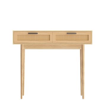 Artiss Console Table 2 Rattan Drawers