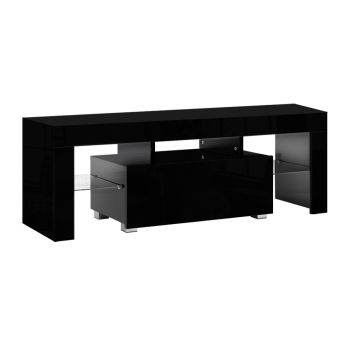 Artiss Entertainment Unit TV Cabinet LED 130cm Black Elo