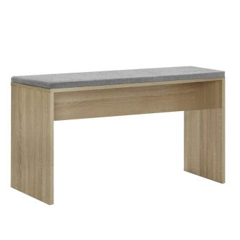 Artiss Dining Bench Upholstery Seat Wooden Chair Oak 90cm