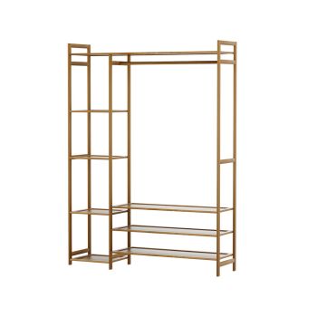 Artiss Clothes Rack Coat Stand 8 Shelves Bamboo