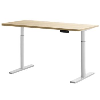 Artiss Standing Desk Motorised Electric Dual Motor 140CM White Oak