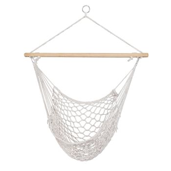 Gardeon Hammock Chair Outdoor Hanging Camping Mesh Indoor Cream