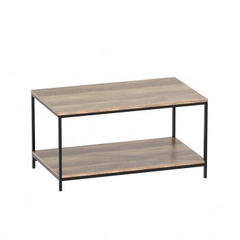 Artiss Coffee Table Rectangular 93CM Walnut Olin