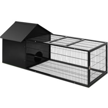 i.Pet Rabbit Cage Hutch 162x60cm Enclosure Metal