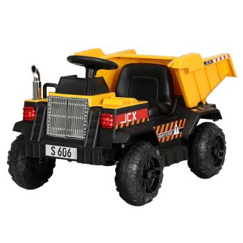 Rigo Kids Electric Ride On Car Dumptruck Loader Toy Cars 12V Yellow