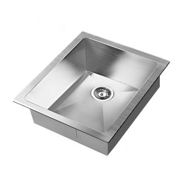 Cefito Kitchen Sink 45X39CM Stainless Steel Basin Single Bowl Laundry Silver