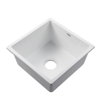 Cefito Stone Kitchen Sink 450X450MM Granite Under/Topmount Basin Bowl Laundry White