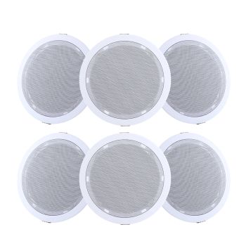 Giantz 6 Inch Ceiling Speakers In Wall Speaker Home Audio Stereos Tweeter 6pcs