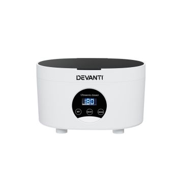 Devanti 600ml Ultrasonic Cleaner Timer Jewellery Glasses Cleaning Machine Degas