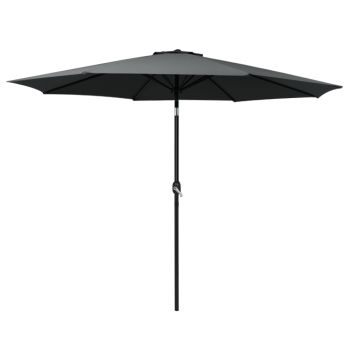 Instahut 3m Outdoor Umbrella Beach Pole Garden Patio Tilt Black