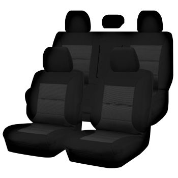 Seat Covers for MITSUBISHI TRITON FR ML-MN SERIES 06/2006 - 2015 DUAL CAB UTILITY FR BLACK PREMIUM