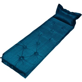 Trailblazer 9-Points Self-Inflatable Polyester Air Mattress With Pillow - NAVY