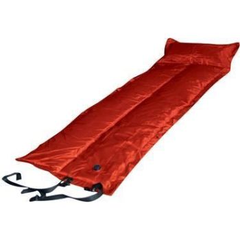 Trailblazer Self-Inflatable Foldable Air Mattress With Pillow - RED