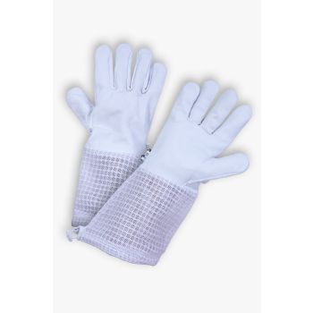 Beekeeping Bee Gloves Goat Skin 3 Mesh Ventilated Gloves-L