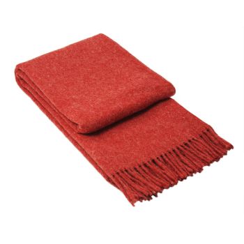 Brighton Throw - 100% NZ Wool -  Cherry