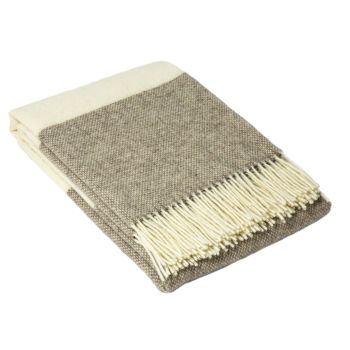 Brighton Throw - 100% NZ Wool -  Stone