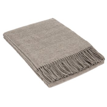 Chiswick Throw - Merino Wool/Cashmere - Stone