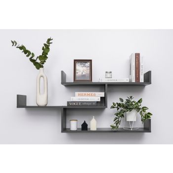 ZURICH MULTI LEVEL SHELF KIT (GRAPHITE)