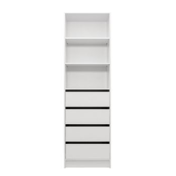 MALMO THREE SHELF/FOUR DRAWER WALK IN WARDROBE - CLASSIC