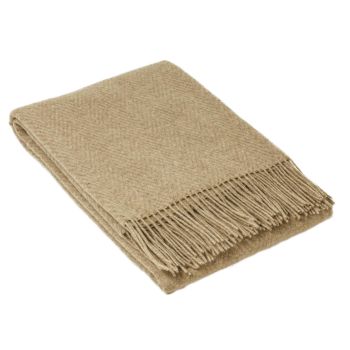 Hampton Throw - Merino Wool Blend - Camel