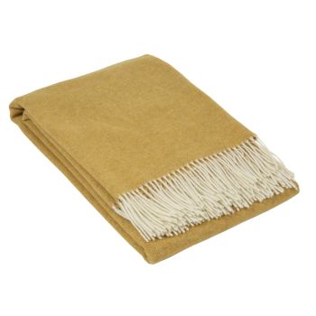 Hampton Throw - Merino Wool Blend - Ochre