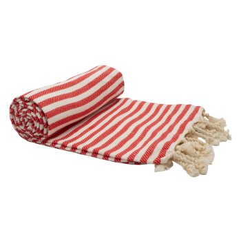 PORTSEA TURKISH COTTON TOWEL - CHERRY